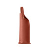 A wine bag made of elegant rust-coloured PU leather, featuring a handle and a smooth finish. Brand logo visible.