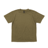 An olive green T-shirt with a classic fit and a small logo label on the neckline.