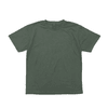 A green t-shirt with a classic crew neck design, featuring a logo on the label.