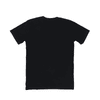 A black T-shirt with a plain back design. The shirt has no visible logos or branding.