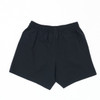 Black running shorts with an elastic waistband and a plain design. The shorts have a smooth finish and no visible logos.