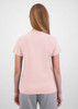 A light pink women's short sleeve tee displayed from the back, featuring a plain design and no visible logos.