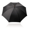 A 60cm long black umbrella with a wooden handle and a simple design, featuring a logo on the canopy.