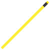 A yellow pencil with a black eraser and a glossy finish. The pencil has a sleek, elongated design.