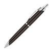 A ballpoint pen in dark brown with silver accents and a clip. Features a sleek, modern design.