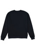 A black crew sweatshirt with long sleeves and a round neckline, featuring a simple design and no visible branding.