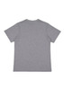 A grey short sleeve t-shirt with a simple design and a brand logo on the back.