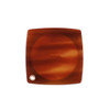 A square acetate mirror in a warm amber shade with a smooth, reflective surface and a small hole in one corner.