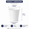 A single walled white paper cup with dimensions of 200ml, featuring a logo.
