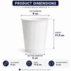 A double-walled paper cup in white, measuring 11.2 cm in height with a top diameter of 9 cm and a bottom diameter of 6 cm.