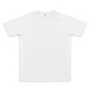 A white men's active V-neck T-shirt with short raglan sleeves and a plain design.