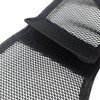A black mesh fabric with a velcro fastening. The material is lightweight and has a textured pattern.