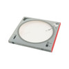 A custom CD-style gift box featuring a design resembling a turntable in grey and red. Includes a logo.