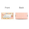 A medium custom gift box in pastel colours, featuring a rectangular window and donut graphics on the front.