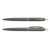 Two grey plastic pens with silver accents and clip. One pen is capped while the other has a visible nib.