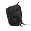 A black Brighton Backpack featuring multiple compartments and adjustable straps, with a logo on the front.