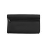 A small black neoprene pencil pouch with a zippered closure, featuring a simple and sleek design.