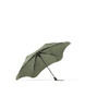 A green BLUNT Neo Umbrella with a unique design features a sturdy frame and a single central pole.