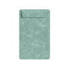 A5 magnetic clipboard in a soft green colour with a textured surface and a pocket flap at the top.