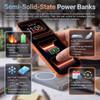 Apex Semi-Solid-State 22.5W MagSafe wireless power bank in orange and black, featuring a slim, lightweight design.