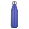 A drink bottle in a vibrant blue shade with a sleek, insulated metal design and a silver-coloured lid.