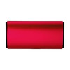 A red cylindrical air freshener with a black base, featuring a branding logo.