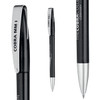 A metal pen named "Cobra MM Ice" featuring a sleek black body and silver accents, with a logo on the clip.