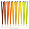 A selection of polyester lanyards in various colours, including brown, orange, yellow, and green, with metal clips.