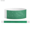 A forest green Tyvek adult wristband, 25mm wide, featuring a textured design and a single white section.