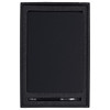 A black recycled journal and pen set in a sleek black gift box, featuring an interior foam lining and a logo.