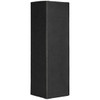 A tall, black cardboard box with a sleek, minimalist design. It has no visible branding or logos.