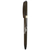 A metal pen in a dark green finish with a gold accent and a cap. It features a logo on the barrel.