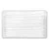 A clear container holding 25 white dental floss picks. The container features a simple, clean design.