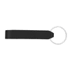 A drink bottle opener in a sleek black design, featuring a keyring attachment.