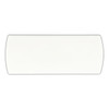 A white bandage dispenser with a rounded shape and a smooth surface, featuring a logo.