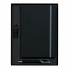 A black gift set featuring a notebook, a metal pen, and a USB drive in a sleek black box.