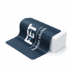 A navy fabric mouse mat featuring a logo, with dimensions of 225mm by 185mm and a thickness of 1mm.