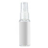 A clear spray bottle with a white label and a translucent cap, suitable for a cleaning solution.