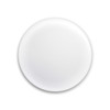 A drink bottle opener with a circular design in white, featuring a logo on its surface.