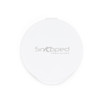 A round white case for Nico Type C earbuds, featuring a logo on the surface.