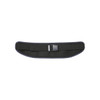 A grey running waist pack with a black strap and a buckle, featuring a mesh design. It has a logo on it.