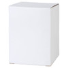 A plain white cardboard box with no visible branding or text, featuring a rectangular shape.