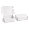 A white custom box with a locking lid, featuring an open and closed version.