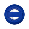 A blue recycled plastic magnetic phone stand with a bottle opener feature, including a logo.