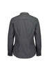 A women's long sleeve shirt in black and white check pattern, featuring a fitted design and a collar.