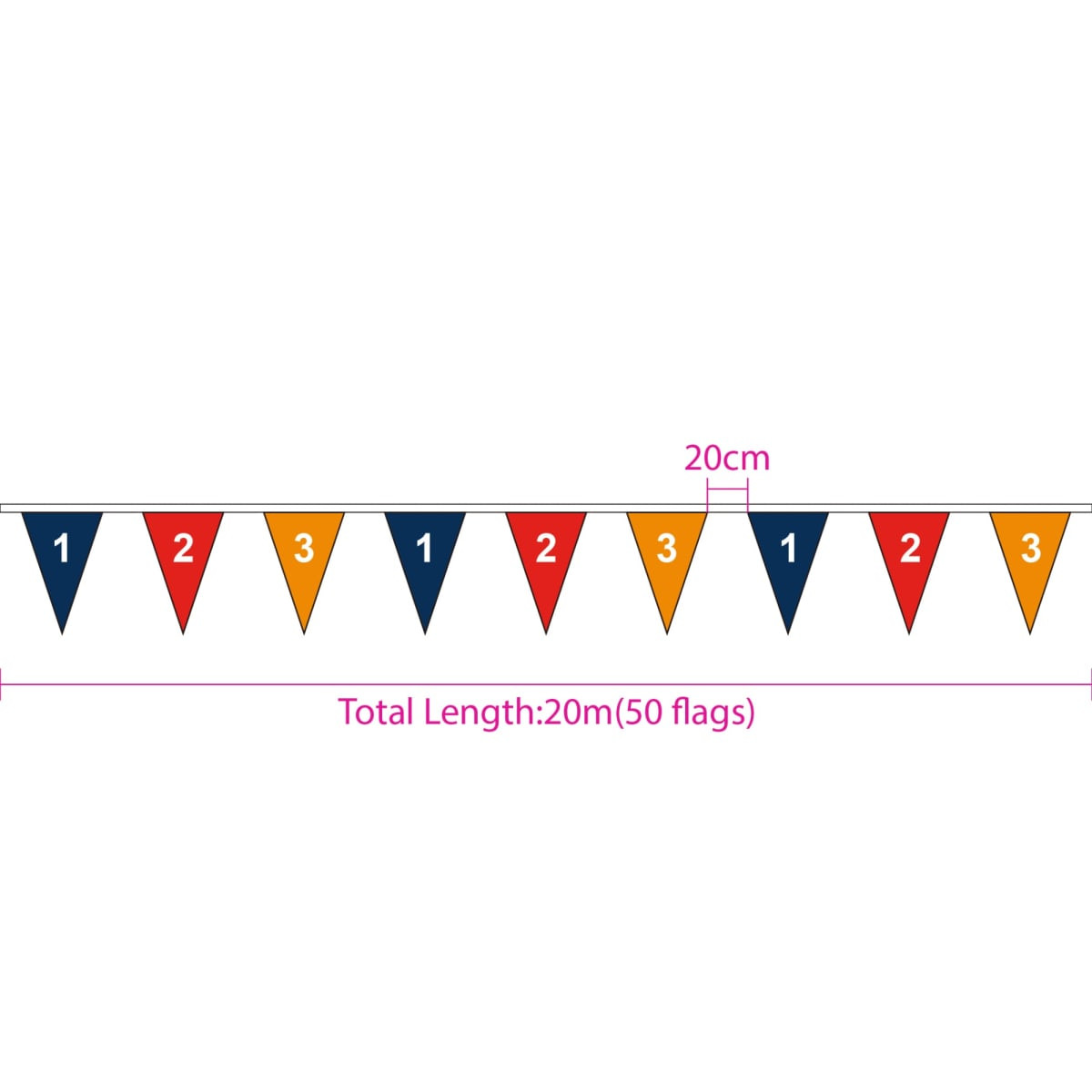 1-POS152 - Custom PVC Pennant String Flags - Available for ...