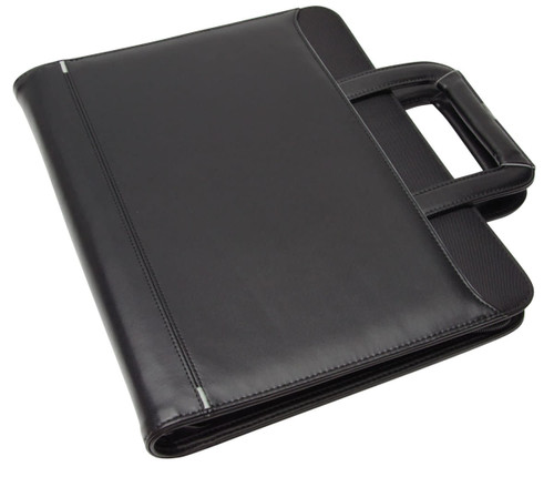 Compendium with pull out handles and zip closure