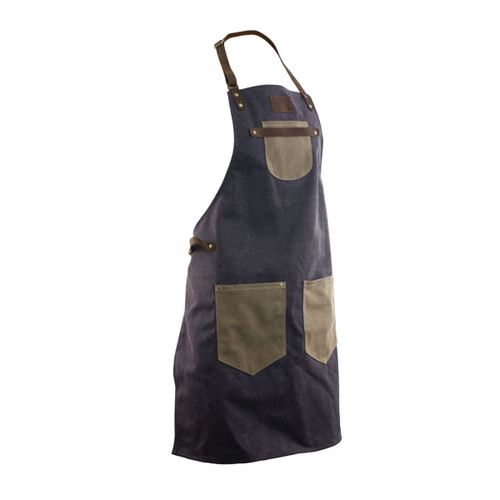 Apron BBQ style Canvas (16oz) with leather straps