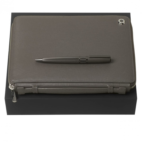 Set HUGO BOSS Grey (ballpoint pen & conference folder A5)