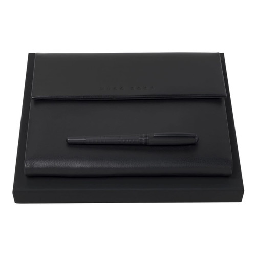 Set HUGO BOSS Black (rollerball pen & conference folder A5)